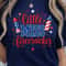 Little Miss Firecracker 4th Of July Patriotic Graphic Tee 0