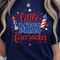 Little Miss Firecracker 4th Of July Patriotic Graphic Tee 0