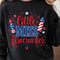 Little Miss Firecracker 4th Of July Patriotic Graphic Tee 4