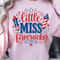 Little Miss Firecracker 4th Of July Patriotic Graphic Tee 1