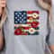 Floral American Flag Patchwork 4th Of July PNG Patriotic Independence Day Clipart Design 1