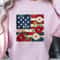 Floral American Flag Patchwork 4th Of July PNG Patriotic Independence Day Clipart Design 2