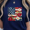 Floral American Flag Patchwork 4th Of July PNG Patriotic Independence Day Clipart Design 3