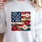 Floral American Flag Patchwork 4th Of July PNG Patriotic Independence Day Clipart Design 4