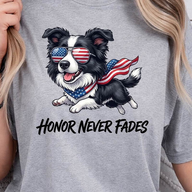 Patriotic Dog Sunglasses 4th Of July Graphic Tee 0