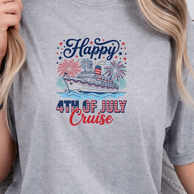 Happy 4th Of July Cruise PNG Patriotic Independence Day Vacation Clipart Design 1