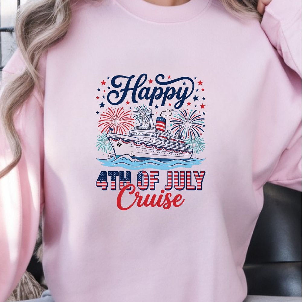 Happy 4th Of July Cruise PNG Patriotic Independence Day Vacation Clipart Design 3