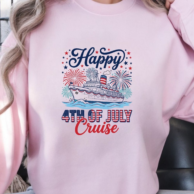 Happy 4th Of July Cruise PNG Patriotic Independence Day Vacation Clipart Design 3