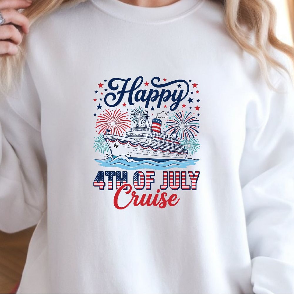 Happy 4th Of July Cruise PNG Patriotic Independence Day Vacation Clipart Design 4