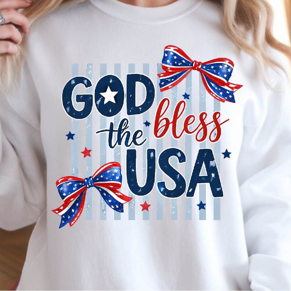 God Bless The USA Patriotic 4th Of July Graphic Tee 1