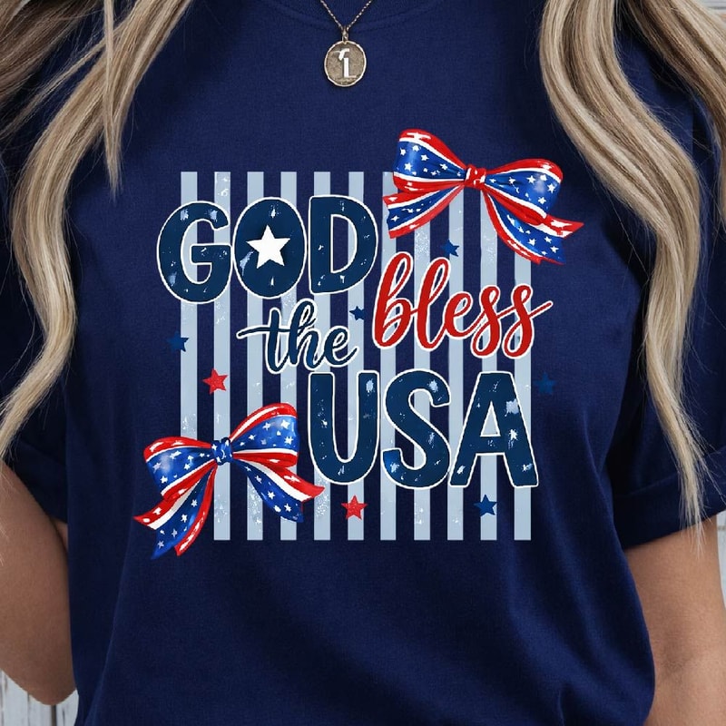 God Bless The USA Patriotic 4th Of July Graphic Tee 4