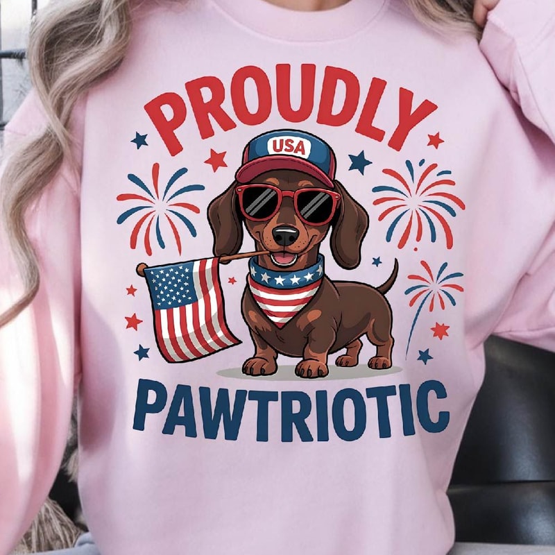 Proudly Pawtriotic Dog 4th Of July 2