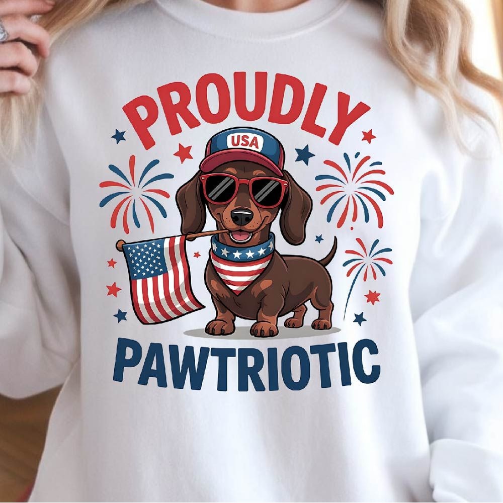 Proudly Pawtriotic Dog 4th Of July 0