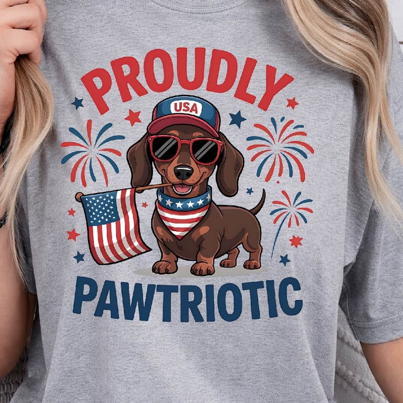 Proudly Pawtriotic Dog 4th Of July 4