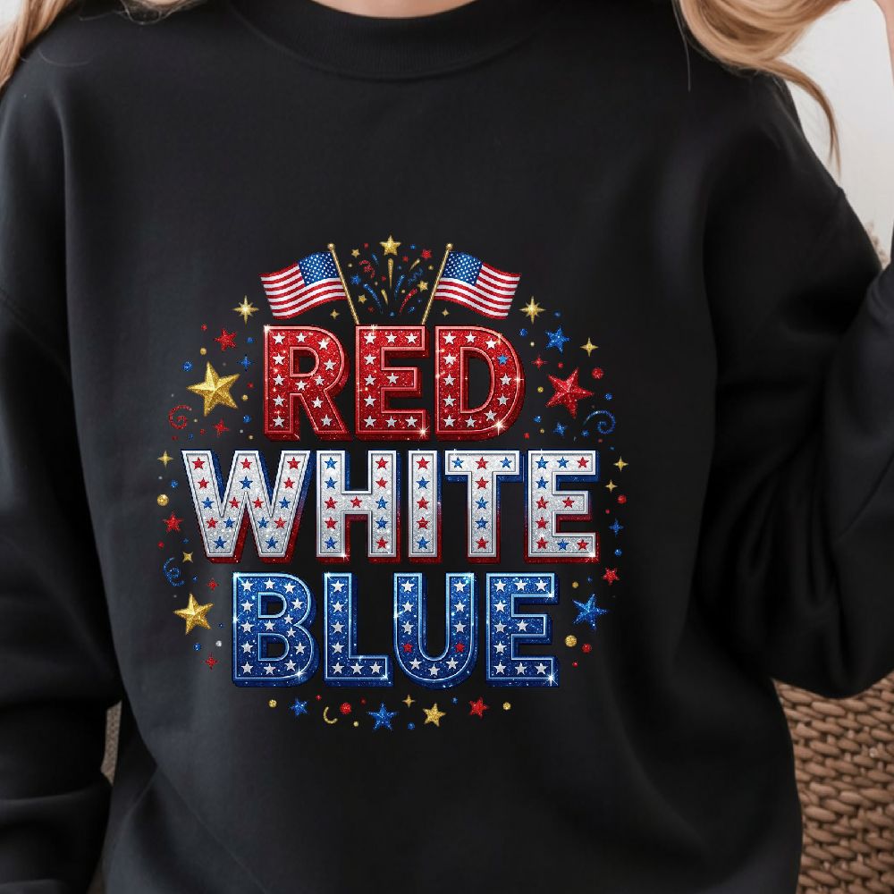 Patriotic Red White Blue 4th Of July PNG Independence Day USA Clipart Design 2