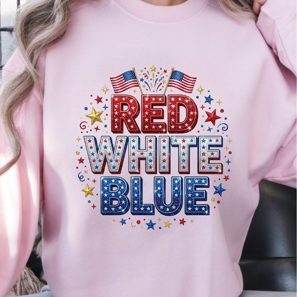 Patriotic Red White Blue 4th Of July PNG Independence Day USA Clipart Design 3