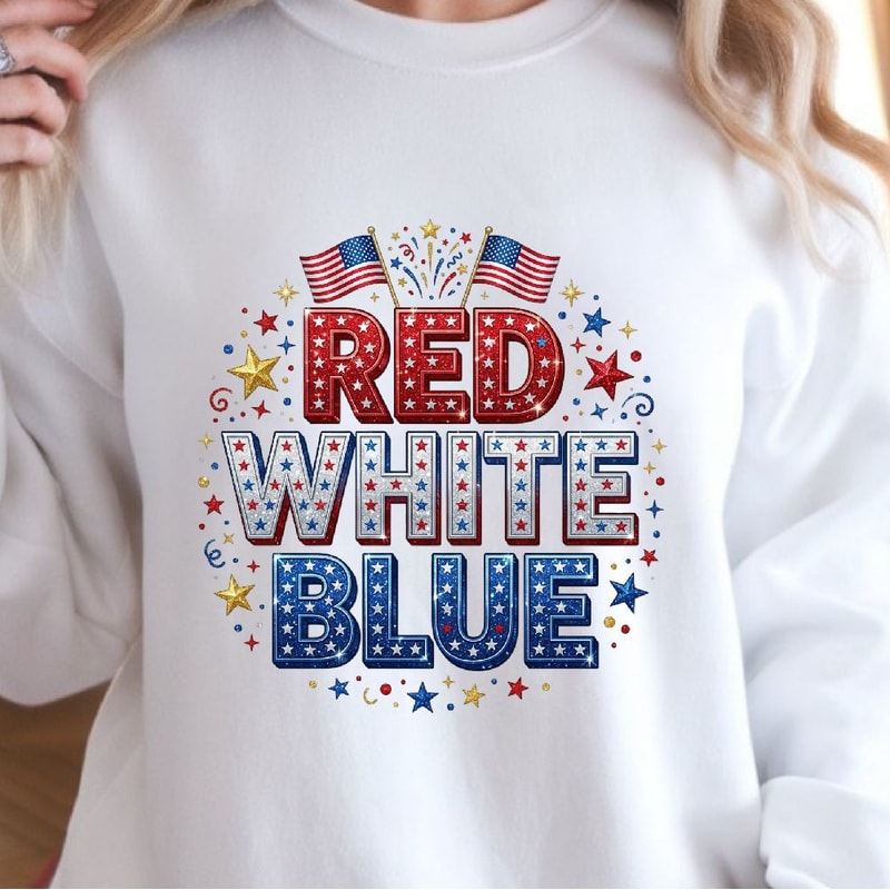 Patriotic Red White Blue 4th Of July PNG Independence Day USA Clipart Design 0