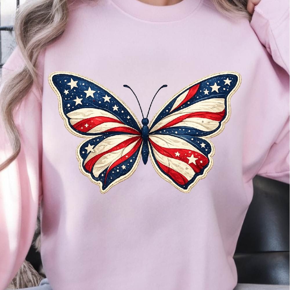 Patriotic Butterfly 4th Of July Graphic Tee 2