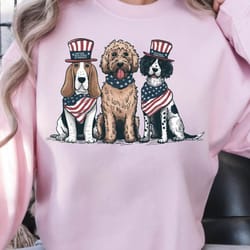 vintage usa dogs 4th of july graphic tee