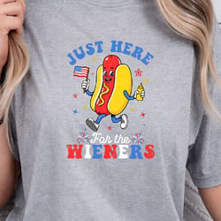 funny 4th of july hotdog patriotic graphic t-shirt | independence day bbq tee