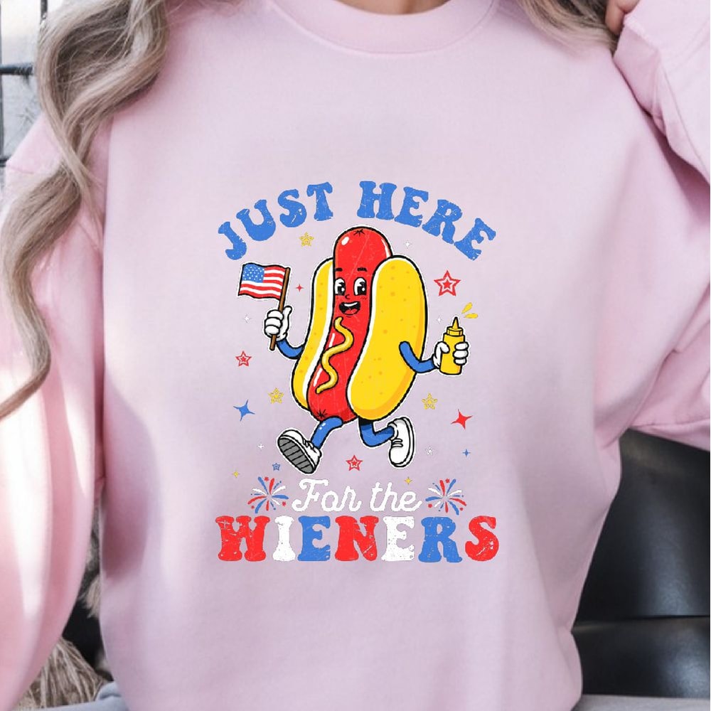 Funny 4th Of July Hotdog Patriotic Graphic TShirt Independence Day BBQ Tee 2