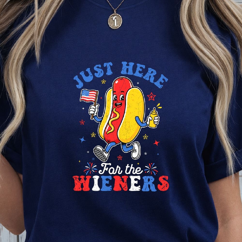 Funny 4th Of July Hotdog Patriotic Graphic TShirt Independence Day BBQ Tee 3