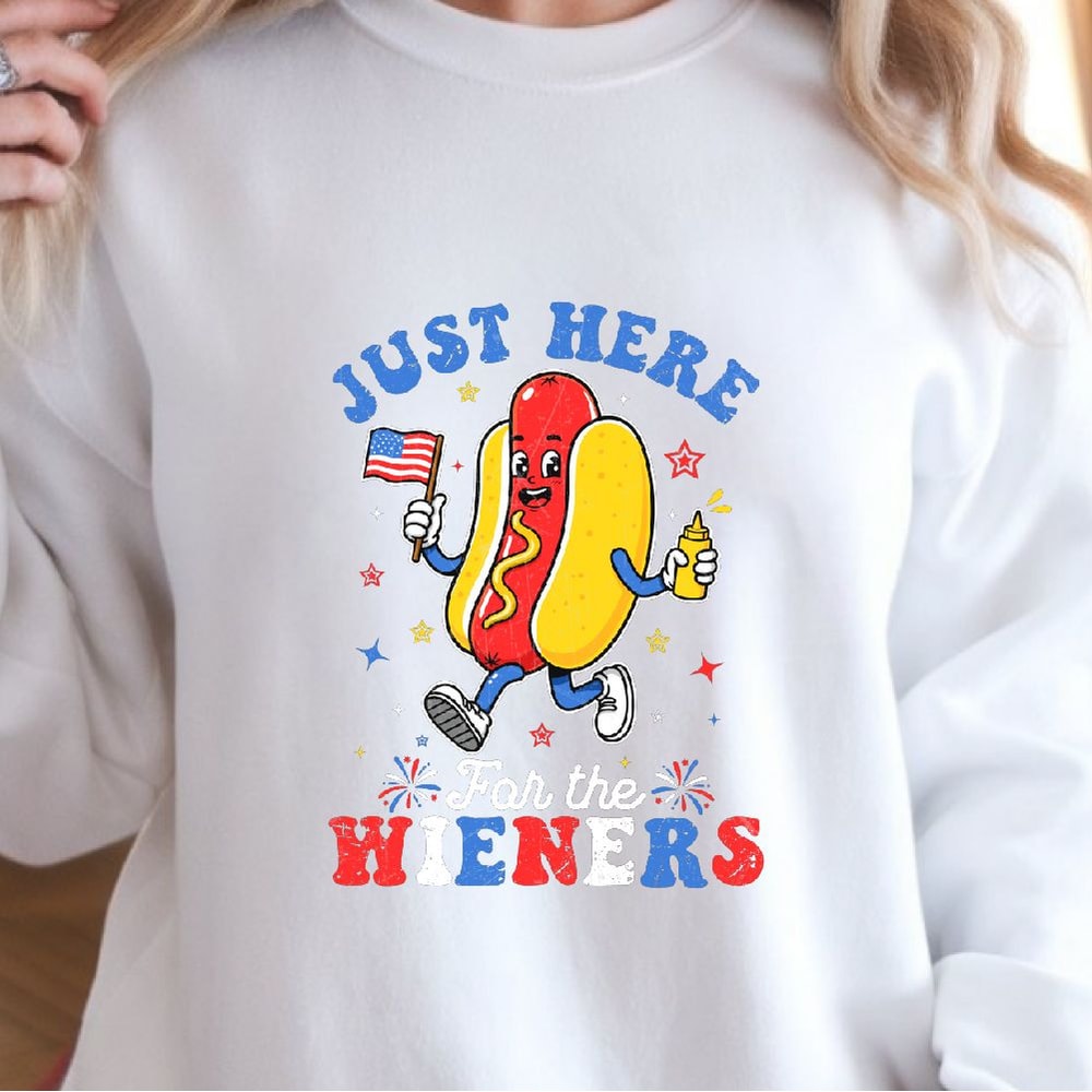 Funny 4th Of July Hotdog Patriotic Graphic TShirt Independence Day BBQ Tee 4