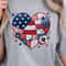 Patchwork American Flag Heart 4th Of July Patriotic Shirt USA Independence Day Tee 1
