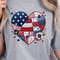 Patchwork American Flag Heart 4th Of July Patriotic Shirt USA Independence Day Tee 1