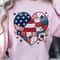 Patchwork American Flag Heart 4th Of July Patriotic Shirt USA Independence Day Tee 3