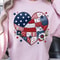 Patchwork American Flag Heart 4th Of July Patriotic Shirt USA Independence Day Tee 3