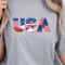 Patchwork USA Letters 4th Of July Patriotic Shirt Independence Day American Flag Tee 1