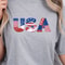 Patchwork USA Letters 4th Of July Patriotic Shirt Independence Day American Flag Tee 1