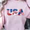 Patchwork USA Letters 4th Of July Patriotic Shirt Independence Day American Flag Tee 2