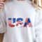 Patchwork USA Letters 4th Of July Patriotic Shirt Independence Day American Flag Tee 4