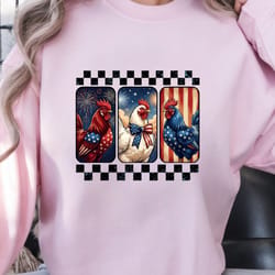 patriotic chicken 4th of july shirt | funny usa flag farm independence day tee