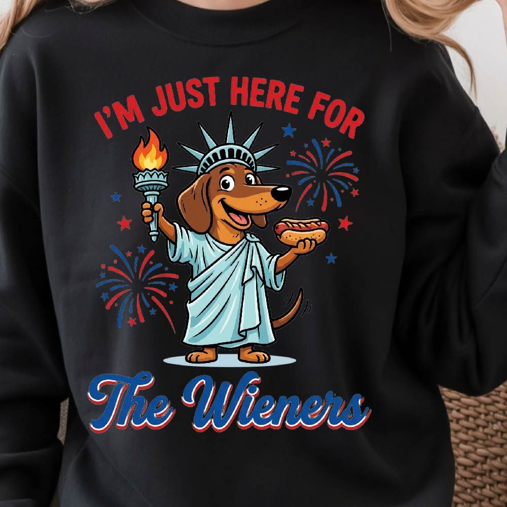 Wiener Dog 4th Of July Patriotic Graphic Tee 1