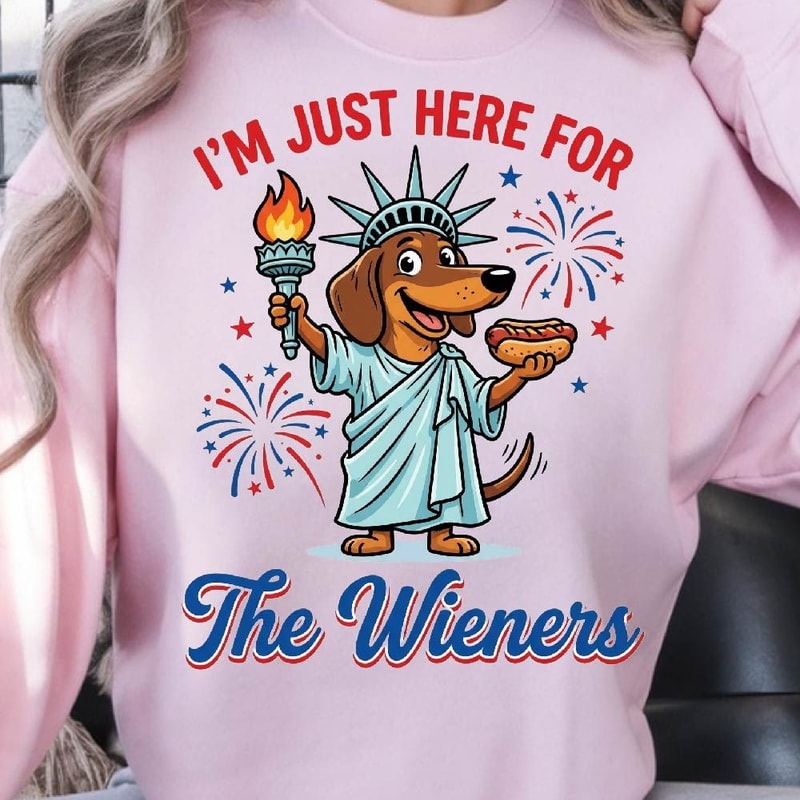 Wiener Dog 4th Of July Patriotic Graphic Tee 2