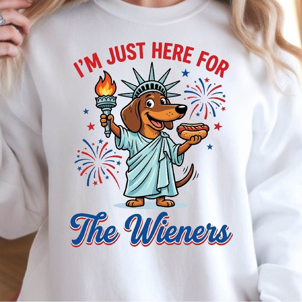 Wiener Dog 4th Of July Patriotic Graphic Tee 4