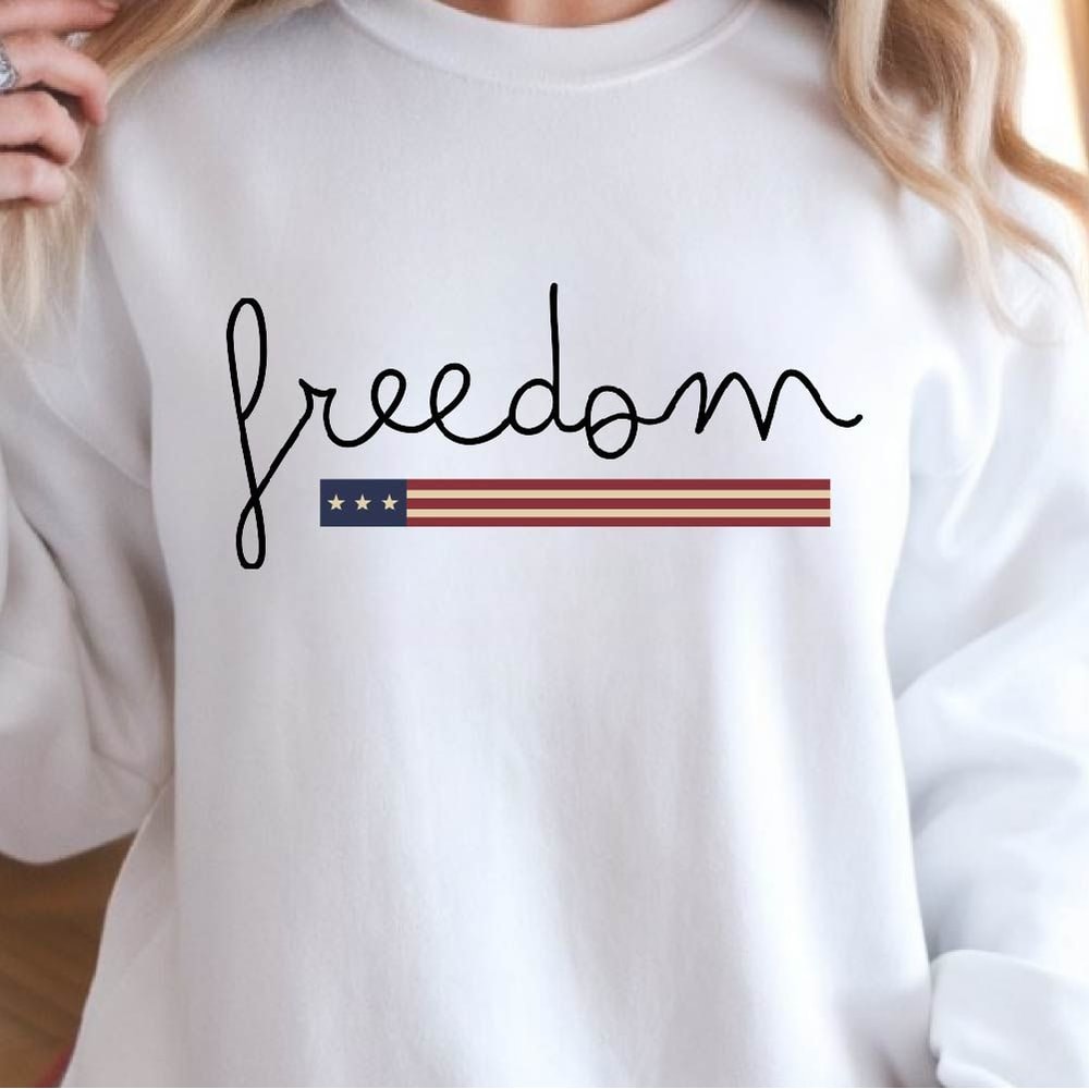 Freedom American Flag 4th Of July Patriotic Graphic Tee 1