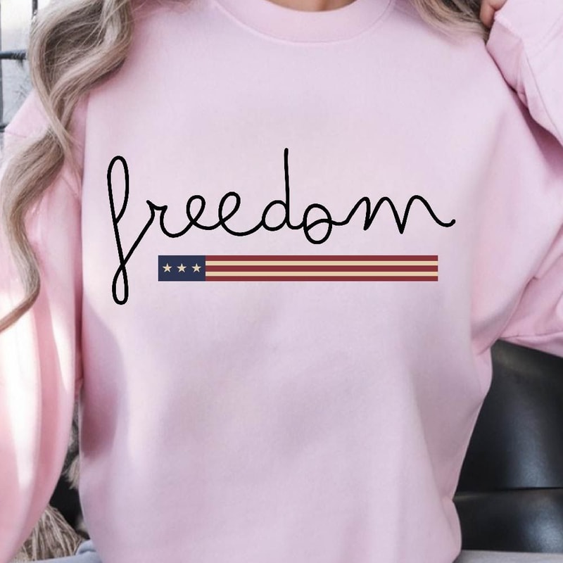 Freedom American Flag 4th Of July Patriotic Graphic Tee 0