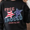 4th Of July Bible Verse Free Indeed Patriotic Graphic Tee 0