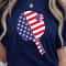 Tennis American Flag 4th Of July Graphic Tee 4