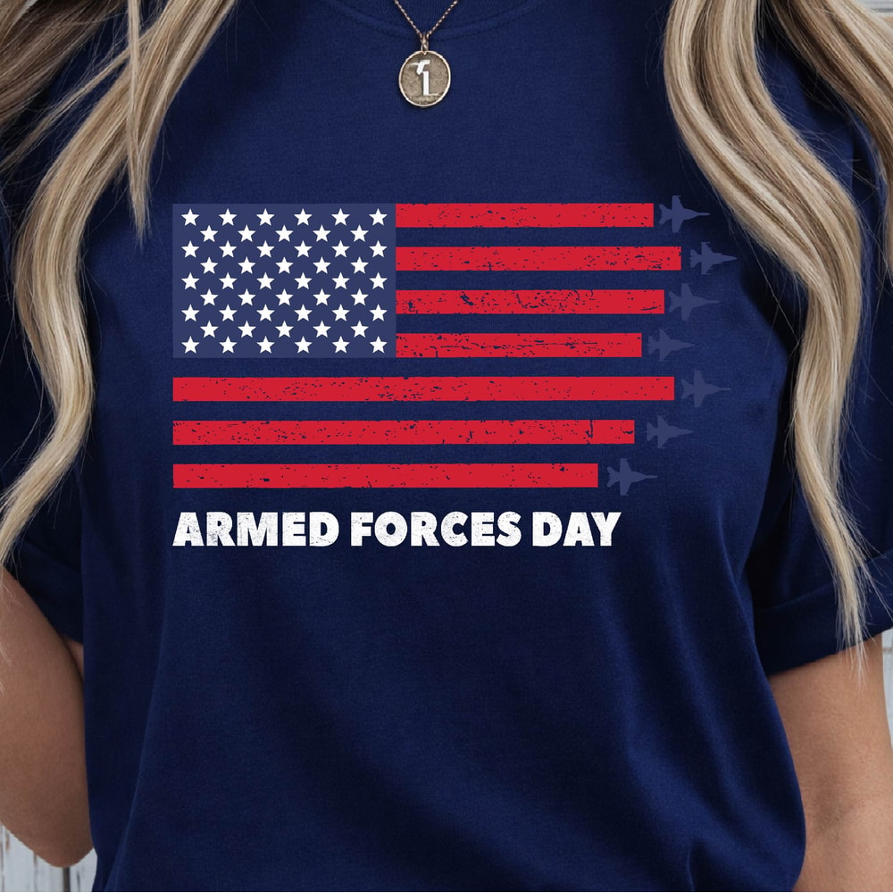4th Of July Armed Forces Patriotic Graphic Tee 2