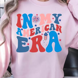 in my american era retro 4th of july graphic tee
