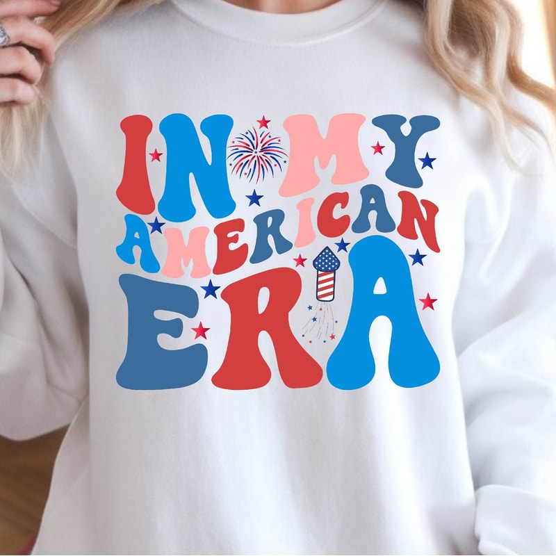 In My American Era Retro 4th Of July Graphic Tee 1