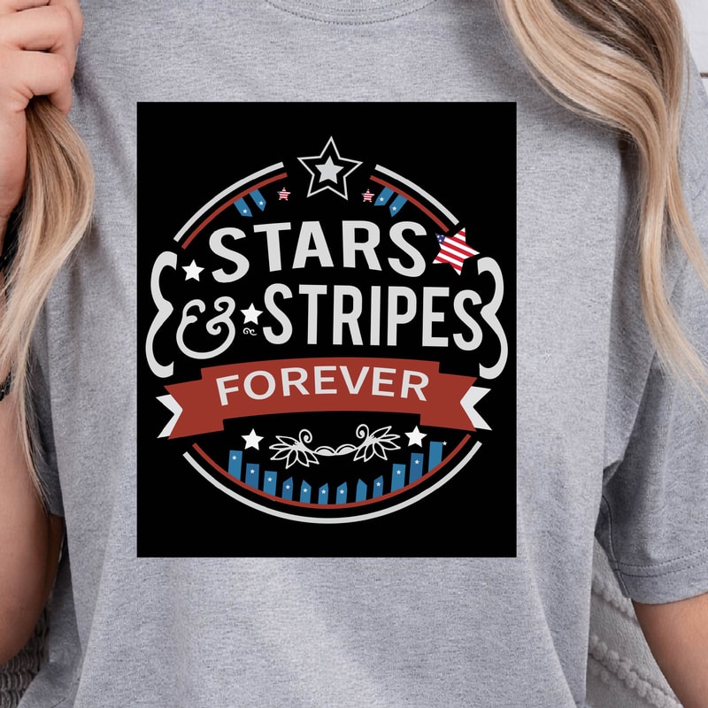 4th Of July Stars And Stripes Patriotic Graphic Tee 0