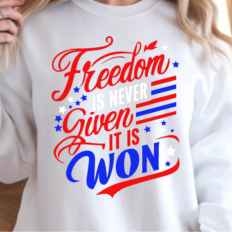 4th Of July Freedom Flag Patriotic Graphic Tee 1