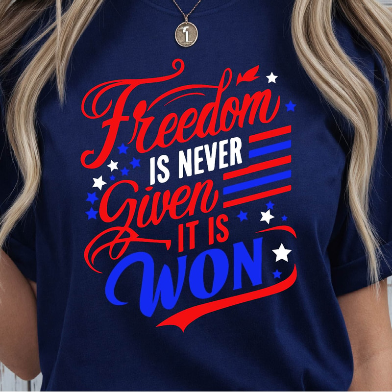 4th Of July Freedom Flag Patriotic Graphic Tee 4