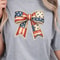 Patriotic Coquette Bow 4th Of July Hair Bow American Flag Hair Accessory 1